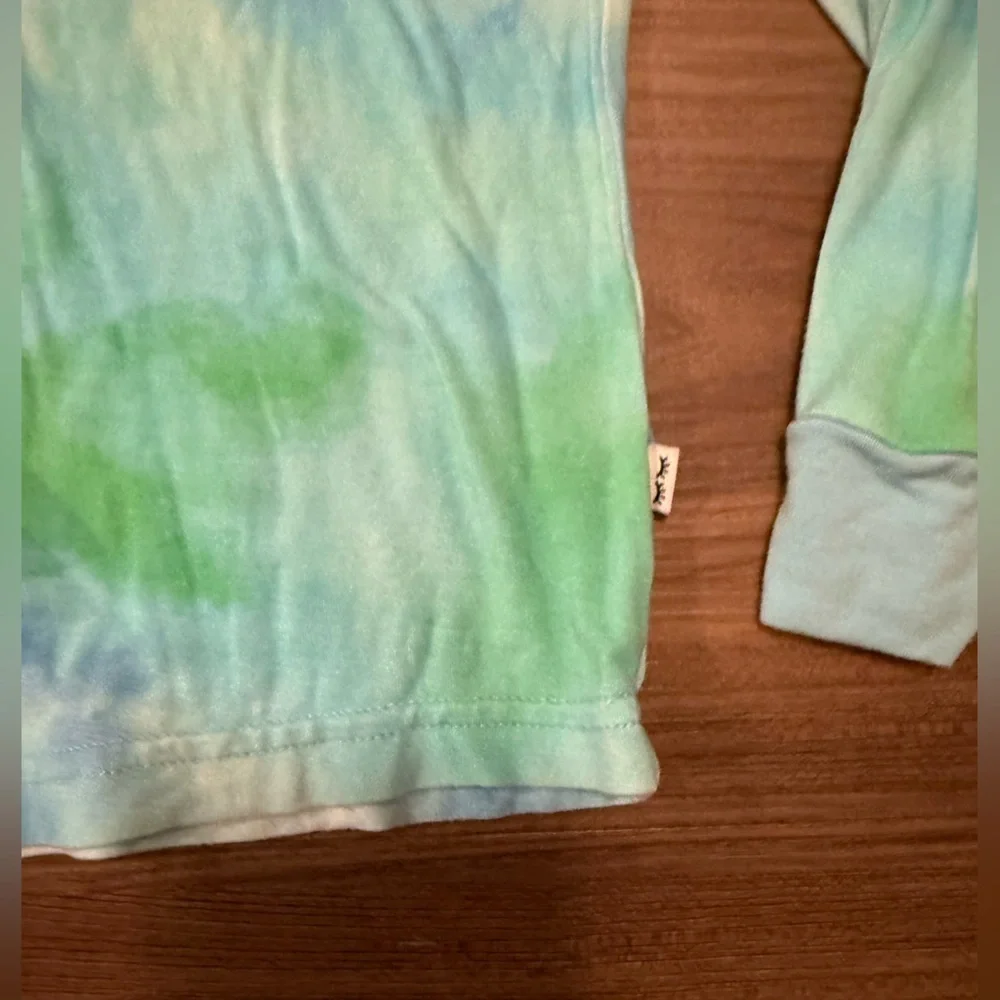 Little Sleepies Bamboo Pastel Tie-Dye Kids Long Sleeve Pajama Set size 5/6